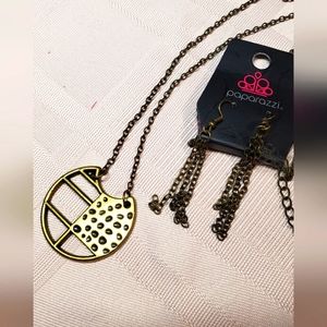 Bronze metal necklace and earrings set NWT